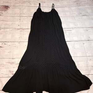 Karen Kane Black with lace inset Midi Dress size M